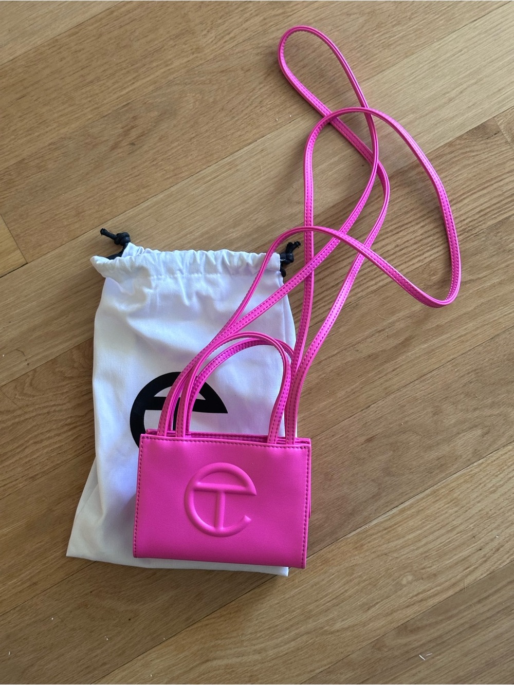 Telfar Neon Pink Mini Shopping Bag Crossbody
